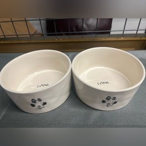 Rae Dunn dog bowl set of two